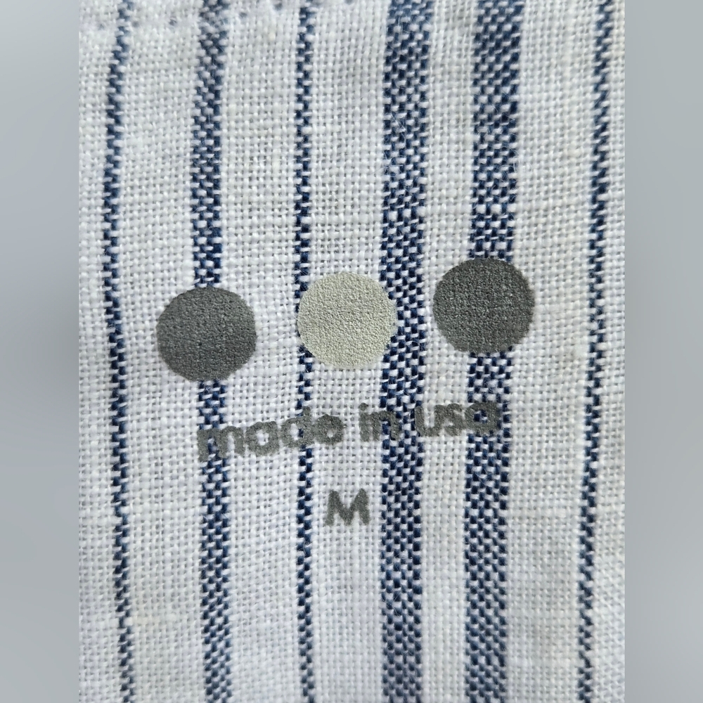 Three Dots Striped 100% Linen Dress Blue, White Sz Mediun Sleeveless - Picture 5 of 10